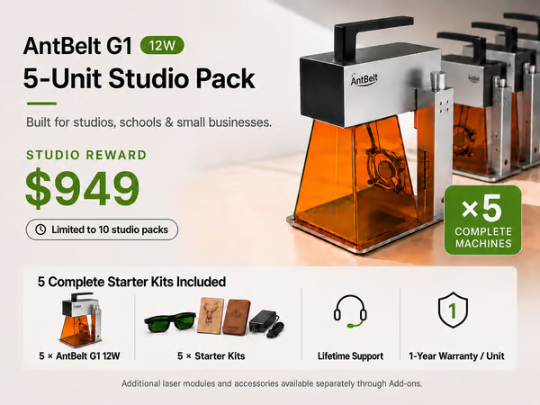 AntBelt G1 12W 5-Unit Studio Pack | user supplied product media v6 20260726