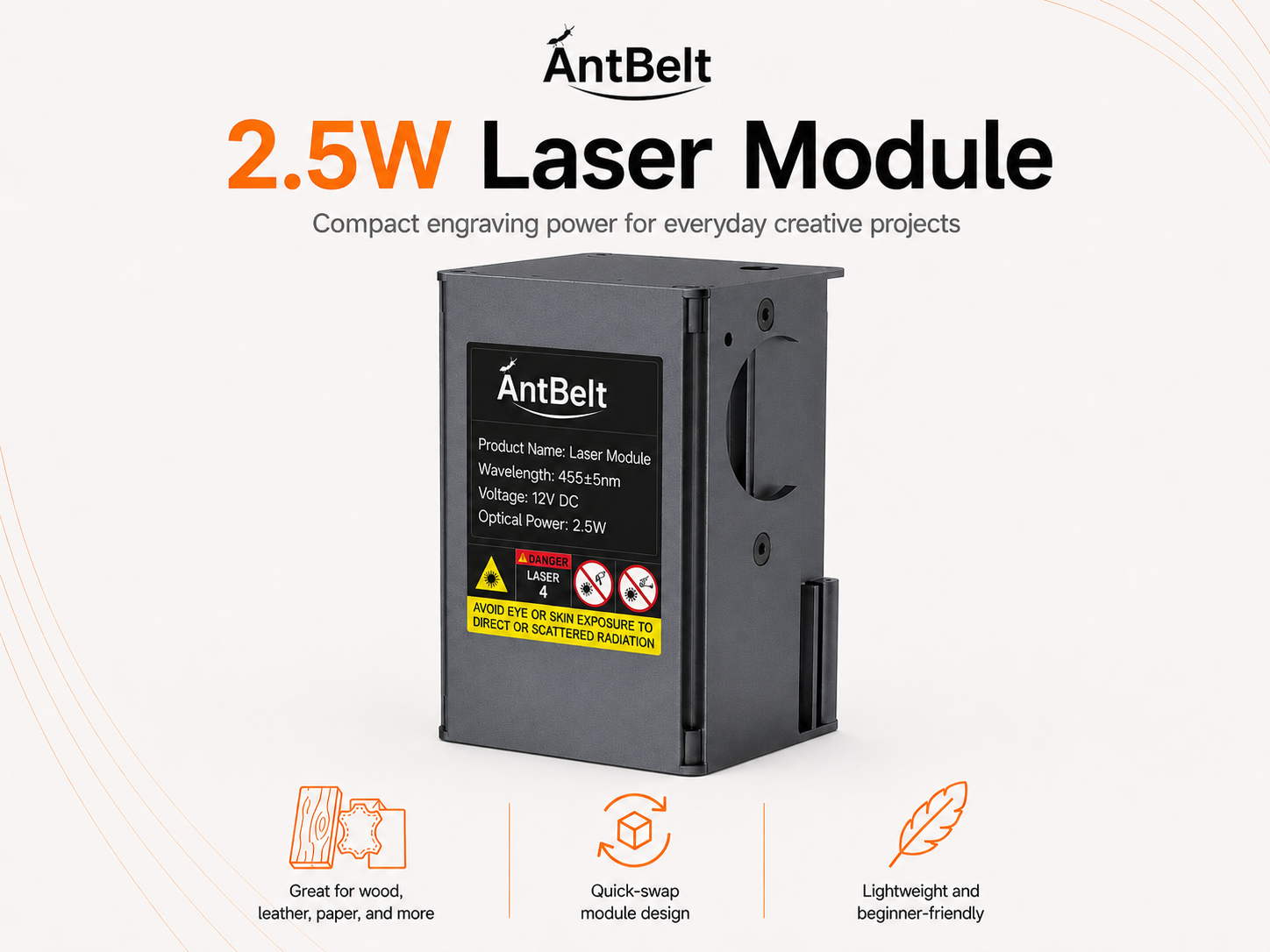 2.5W blue laser module