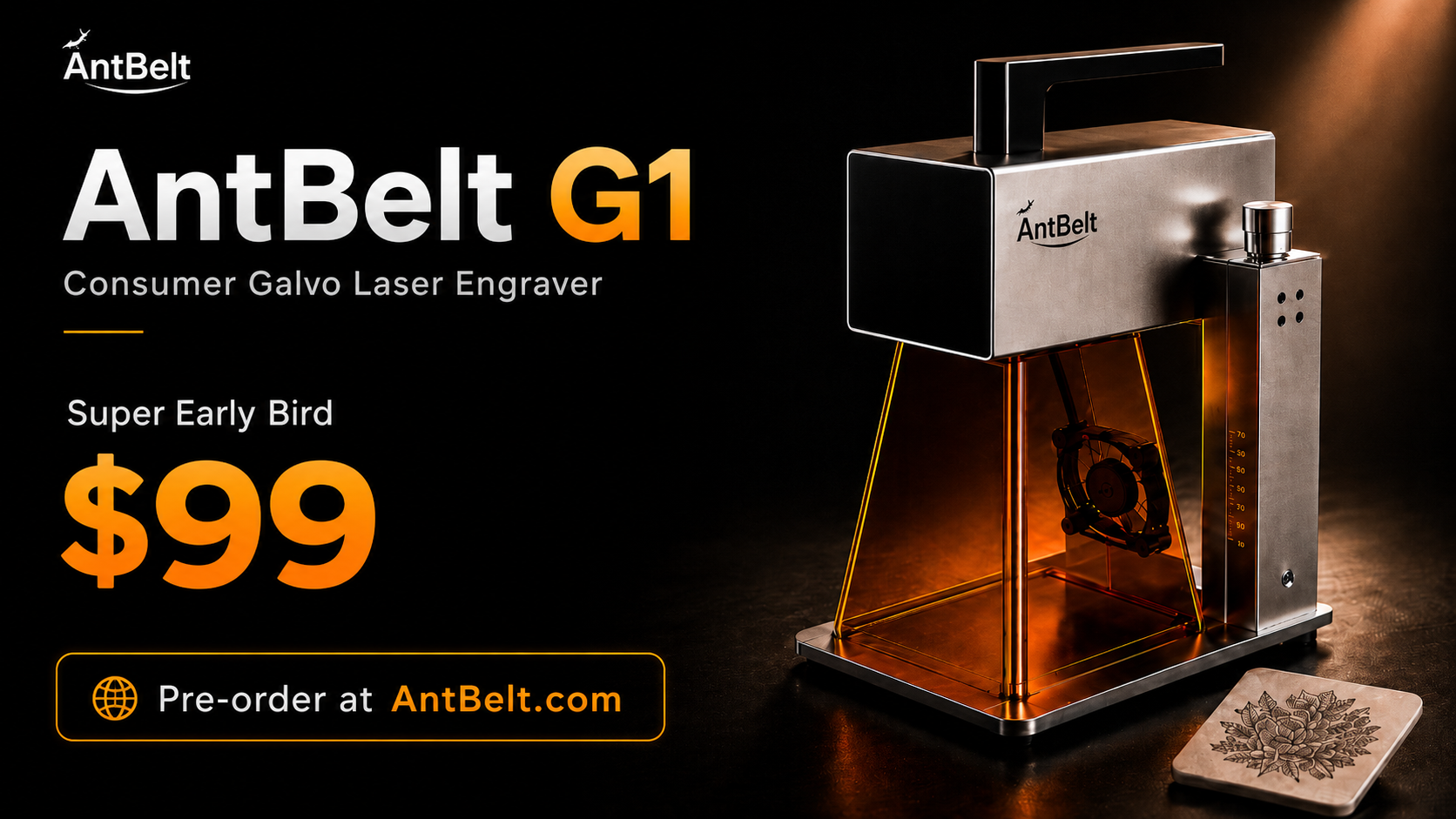 AntBelt G1 compact galvo laser engraver