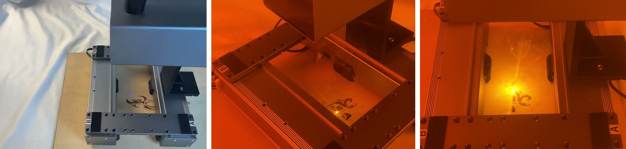 AntBelt G1 extension carriage engraving test frames
